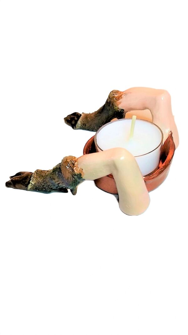 A person holding a candle in their hand