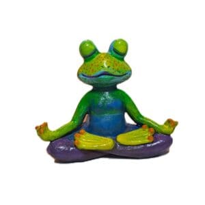 Sunrise Yoga Meditation Zen Frog Buddha Statue Hand Painted